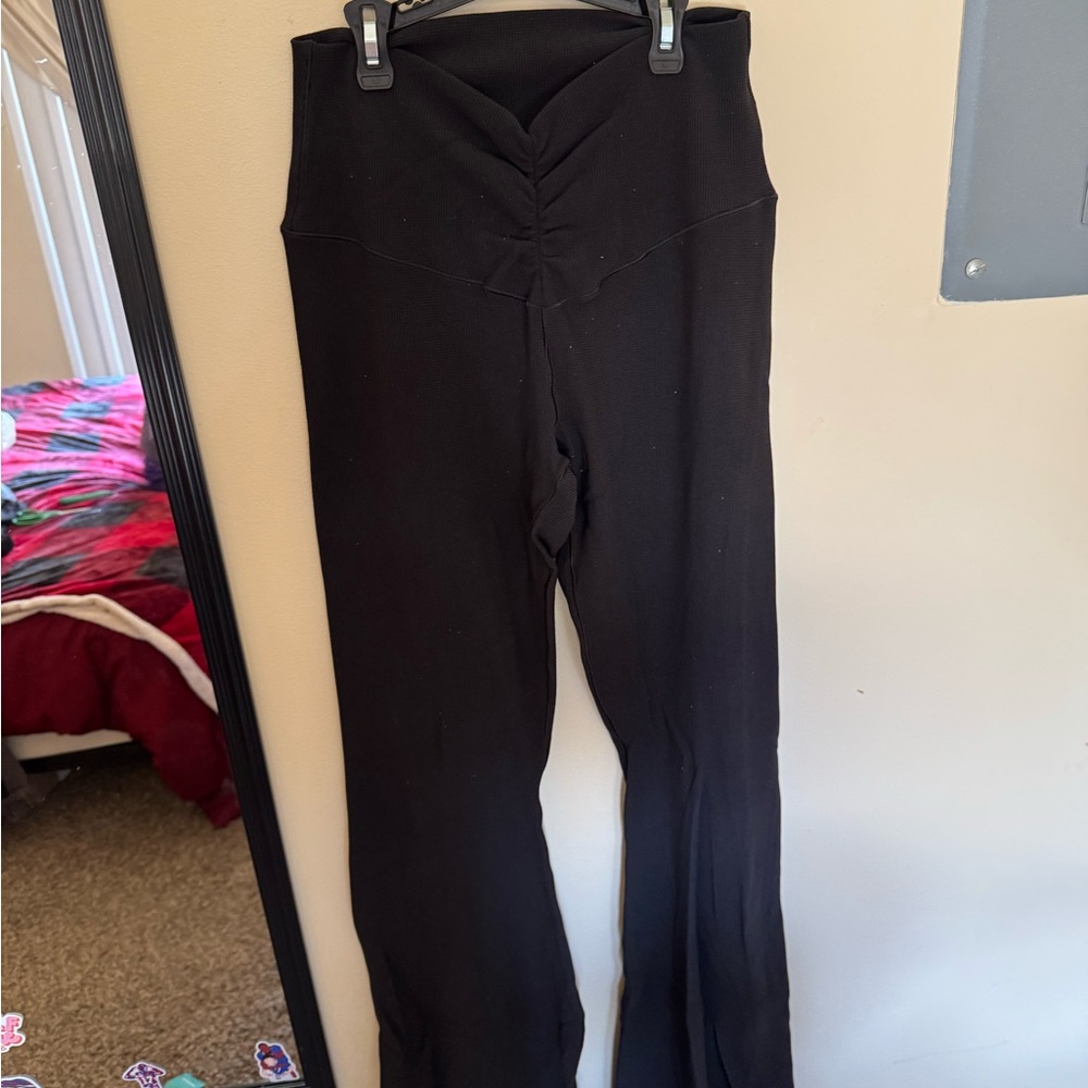 aerie waffle knit flares